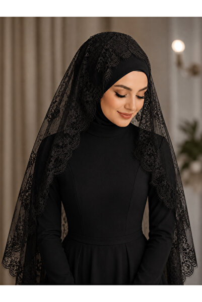 Generic Brand Black French Shawl 73, Length 150 cm
