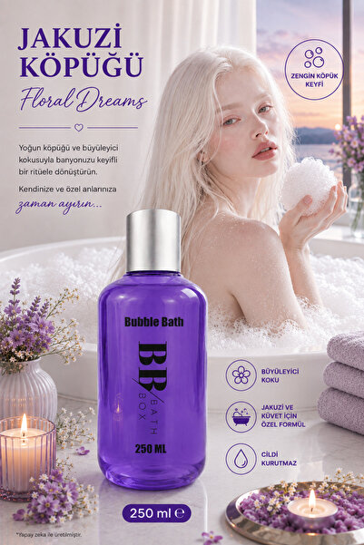 bath box Floral Dreams Jakuzi & Küvet Köpüğü 250 ml Yoğun Köpük, Aromatik Fer...