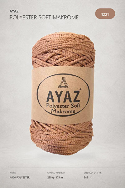 Ayaz 250 Gram 3mm Polyester Soft Makrome 175 Metre 1221