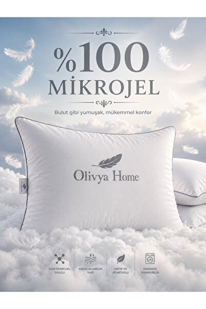 Olivya Home Soft-Dream Microgel Pillow 1000 Grams 50X70 cm'Cloudy Softness'