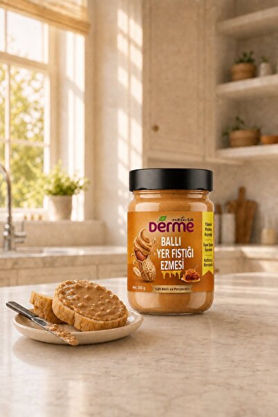 Derme %100 Katkısız Yer Fıstığı Ezmesi Ballı 350 g
