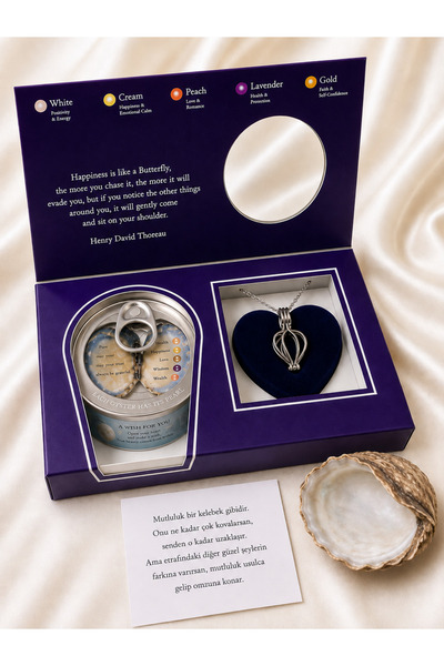 Aroma Hediye Real Pearl Women's Necklace Set in Oyster Special Christmas Gift