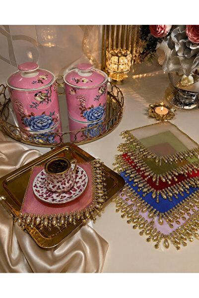 Rose Atelier Bursa 6lı premium kahve sunum peçetesi - Sultan