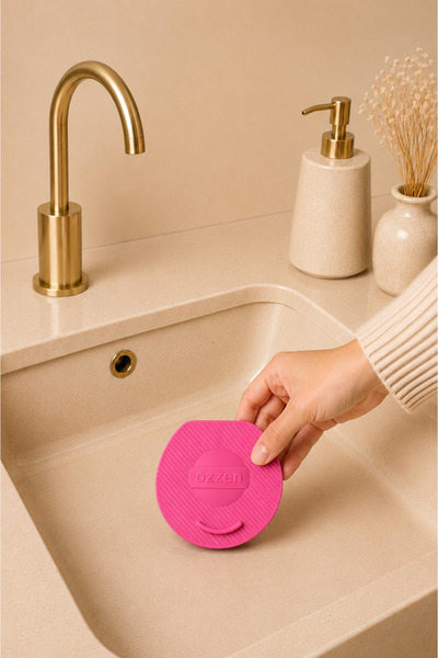 ozzen PEMBE Lavabo Kötü Koku Giderici Önleyici Silikon Mat Sızdırmaz Lavabo T...