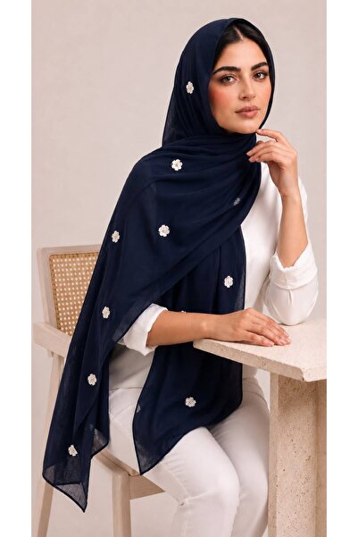 Veil Designer طرحة بوال طبقيتن أناقة هادئة تناسب كل إطلالة. بتطريز الورد الصف...