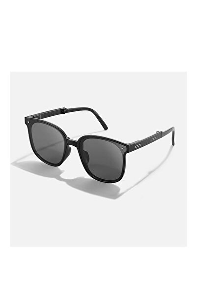 Choice3 black 2 Foldable Sunglasses Square Frame for Men Women Folding Drivin...