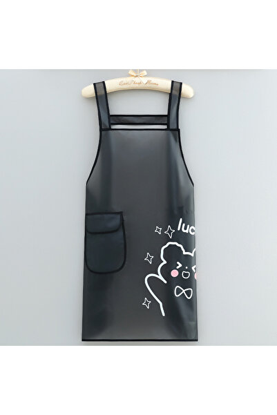 Choice OneSize Black Waterproof TPU Kitchen Apron - Sleeveless, Oil Resistant...
