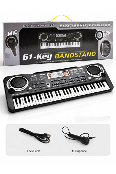 Generic 61 Key Portable Kids Electronic Piano Keyboard With Microphone USB Po...