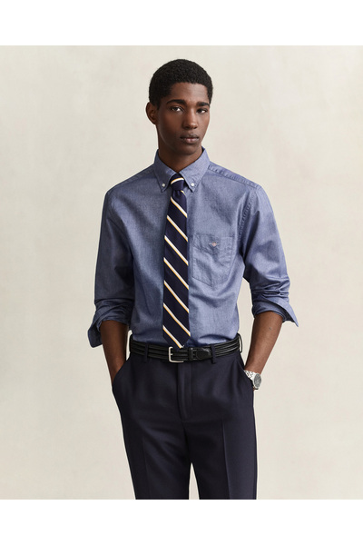 Gant Erkek Mavi Regular Fit Oxford Gömlek