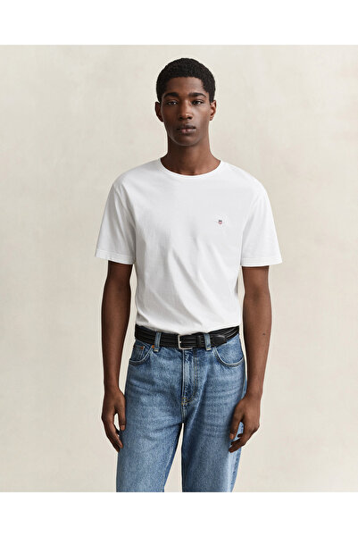 Gant Erkek Beyaz Regular Fit T-Shirt