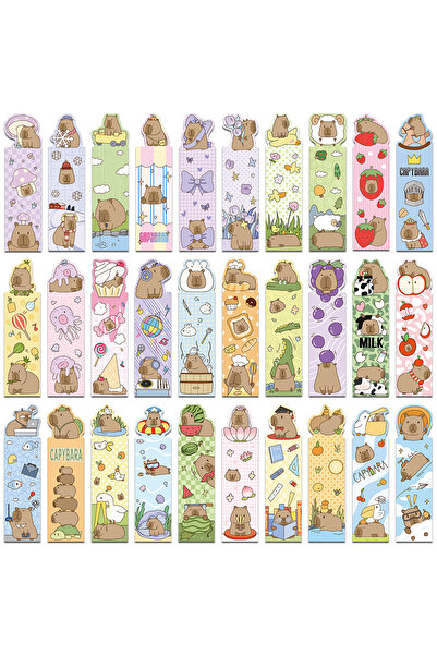 Choice 30pcs 30pcs Cartoon Cute Capybara Bookmarks Reading Pages Books Taggin...