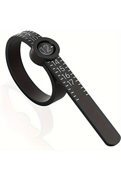 choice2 US 1-17 Black 1pc Adjustable Ring Sizer Measuring Tool - Reusable Fin...