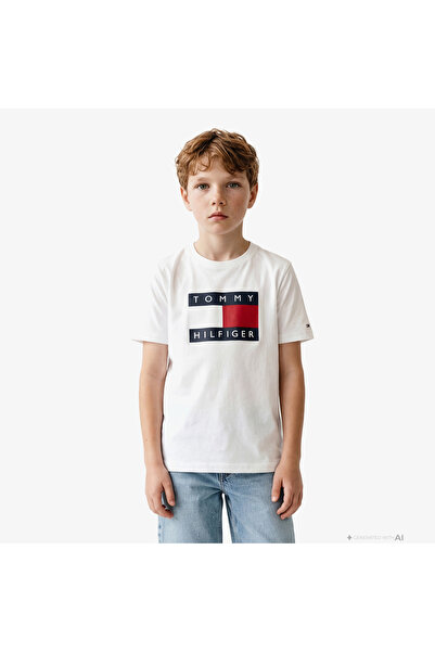 Tommy Hilfiger Heritage Çocuk Beyaz T-Shirt