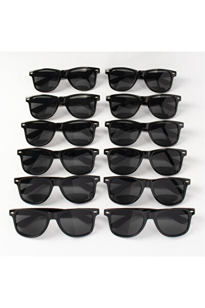 Choice 12PCS 12PCS Classic Black Square Fashion Glasses with Bolt Decoration ...