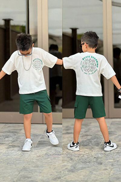Minigimin Cicileri My Little Boy's Cicileri Skate Boarding Printed Shorts wit...