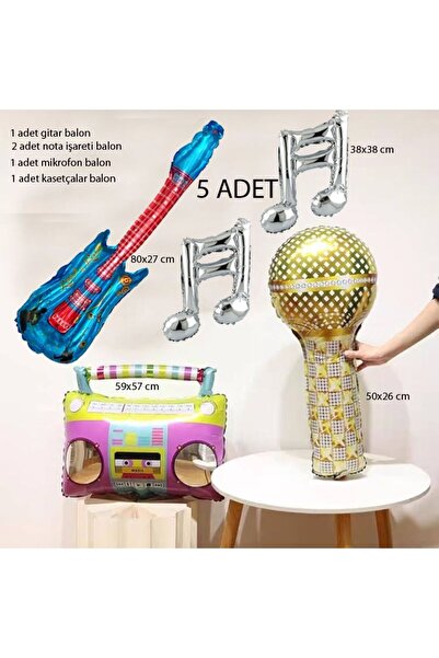 partidolu 70 Li 80 Li Retro Disco Yıllar 4 Farklı Model Folyo Balon 5 Adet