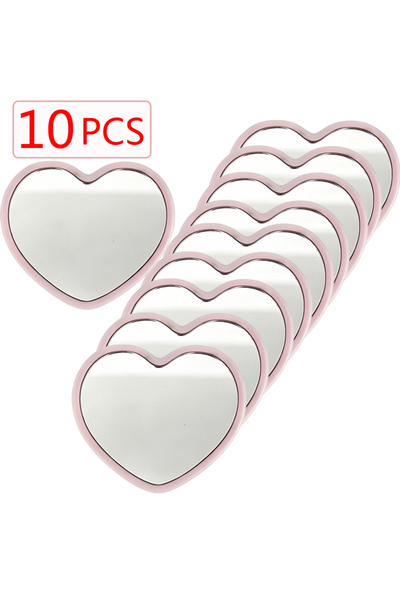 Choice 10pcs mini mirror Mini Cute Love Makeup Mirror Party Gift Portable 5.5...