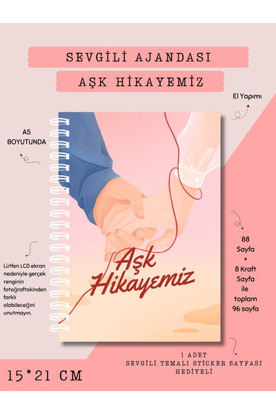 Else Craft Sevgili Ajandası - Aşk Hikayemiz Çiftler İçin -Özel Planner | Anıl...