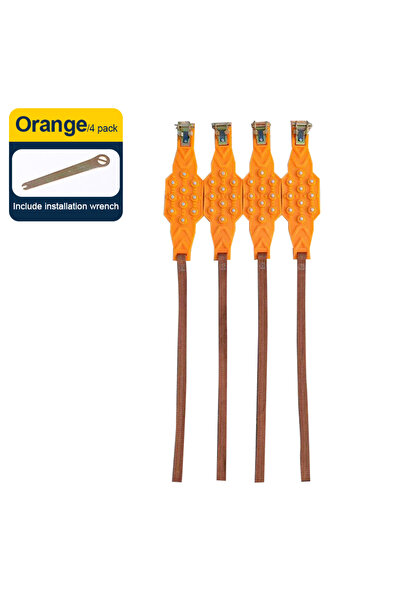 Choice orange 4pcs SEAMETAL 4PCS Car Winter Tire Wheels Snow Chains Snow Tire...