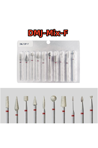 Choice9 Mix-F 10Pcs/set Diamond Nail Drill Bit Set Nail Diamond Milling Cutte...