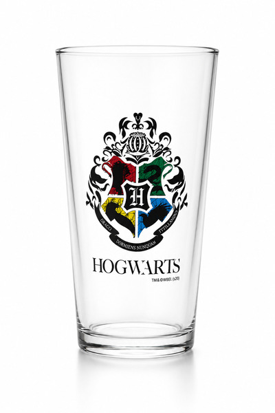 ZURİ DESİGN 3'lü Harry Potter Baskılı Cam Bardak Seti Hogwarts Temalı Şeffaf Tasarım Günlük Kullanım 570 cc Kutulu Gönderim