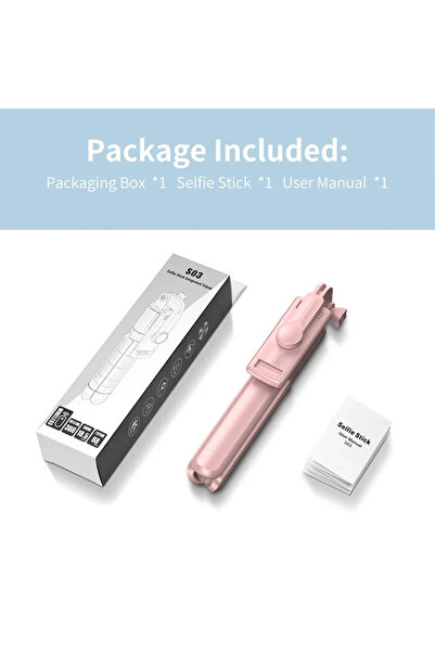 Choice Pink Wireless Selfie Stick Tripod Stand with Detachable Remote for iPh...