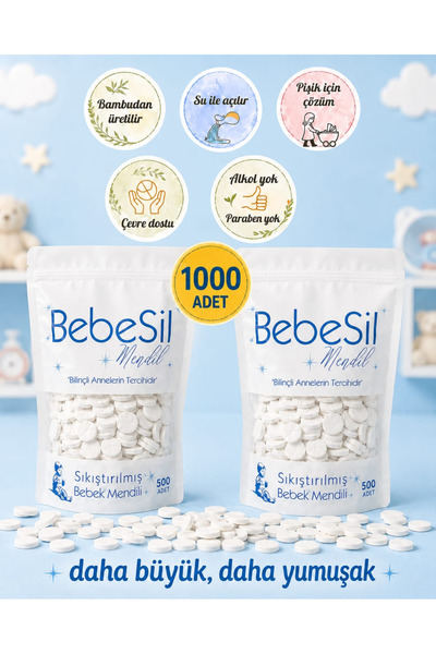 BebeSil Sıkıştırılmış Bebek Mendili 1000 ADET