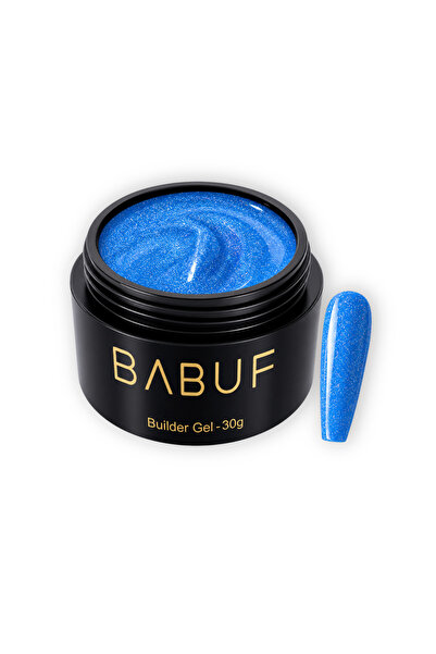 BABUF Gel de construcție autonivelant Mermaid Electric Blue Shimmer MBG1, 30g