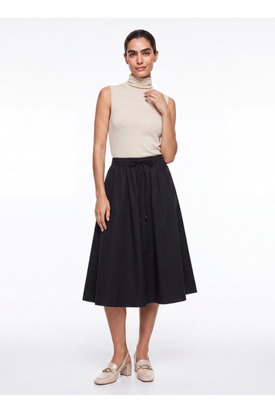 Fabrika Siyah Kadın Loose Fit Etek F6WL-ETK0064