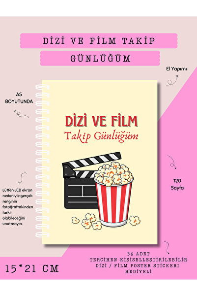 Else Craft Dizi ve Film Takip Günlüğüm - Sarı- No:3