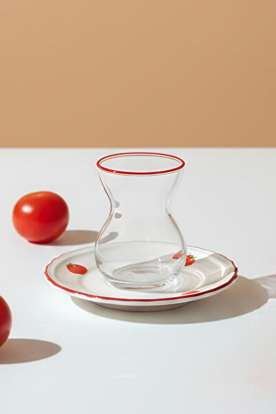 Rakle x Bengi Kurtcebe Pomodoro Stoneware 8 Parça Çay Seti 140 cc