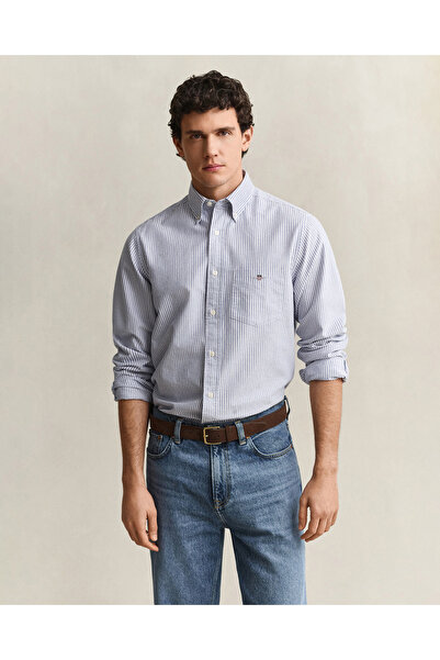 Gant Erkek Mavi Regular Fit Oxford Gömlek