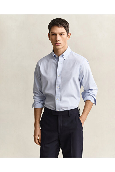 Gant Erkek Mavi Regular Fit Oxford Gömlek