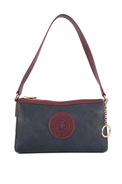 U.S. Polo Assn. Navy Blue-Claret Red Women's Shoulder Bag Us26634