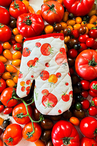 Rakle x Bengi Kurtcebe Pomodoro Fırın Eldiveni ve Tutacak Seti