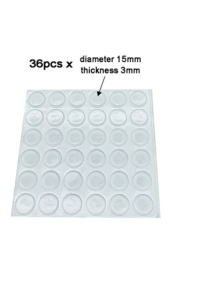 Choice OD 15X3mmX36PCS 100Pcs Soft Silicone Anti Slip Bumpers Feet Pads Dampe...