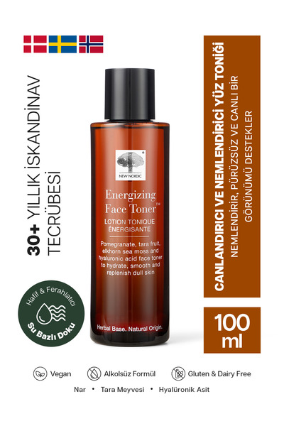 New Nordic Energizing Face Toner Hyalüronik Asit İçeren Alkolsüz Canlandırıcı...