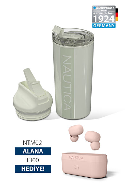 Nautica Advantageous 2-Piece Set – 500 ml Stainless Steel Thermos & Tws Bluet...
