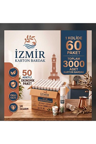 Genel Markalar KARTON BARDAK 6-5OZ 3000ADETLİ