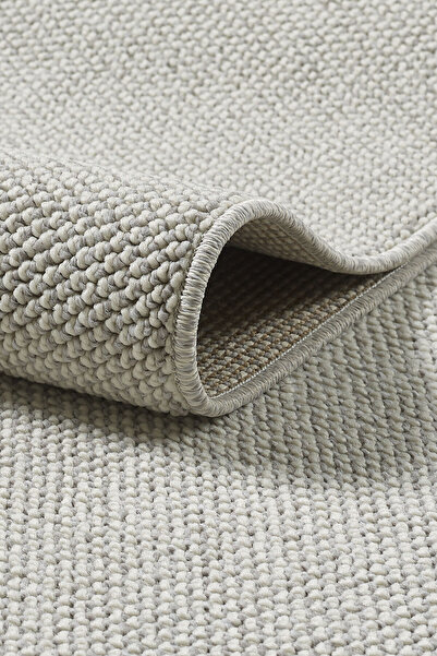 Anaska Home Modern Desenli Gümüş Sisal Yumuşak Jüt Halı Oturma Odası Halısı S...