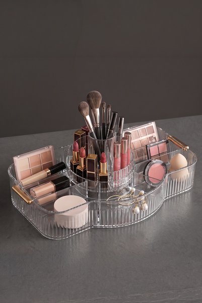 ATA HOME Makeup Organizer Makeup Table Organizer Organizer 360 Degree Rotating Makeup Brush Jewelry Ring Necklace Organizer
