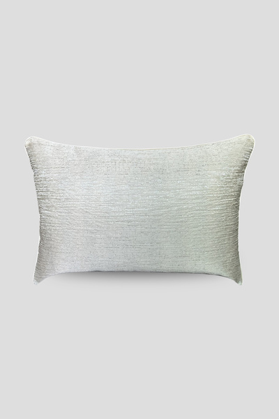 VISIONARIO Cushion Cover Plain Jacquard - Double Sided with Piping 35X50 cm C...