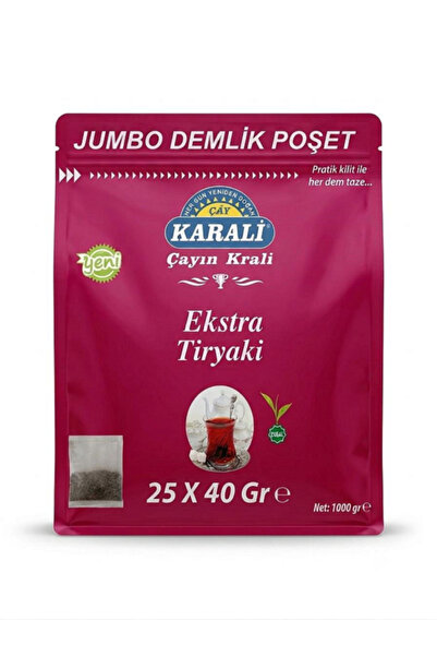 Karali Çay Karali Tiryaki Demlik Poşet 40 Gr X 25 Adet 1 Kg RizeCaySepeti
