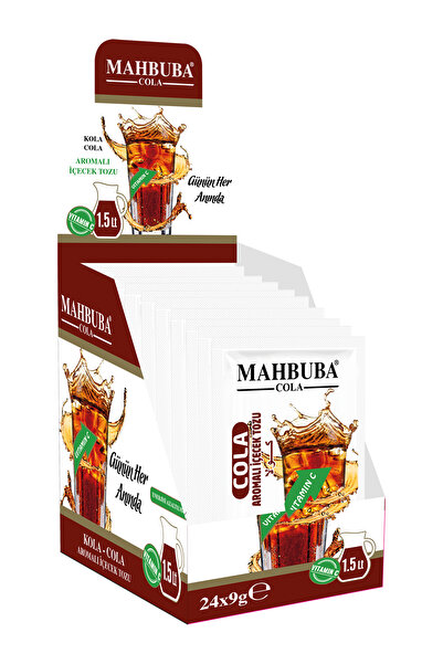 Mahbuba Cola ( Kola ) Aromalı Soğuk Toz İçecek 24x9gr