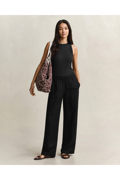 Gant Kadın Siyah Relaxed Fit Pantolon
