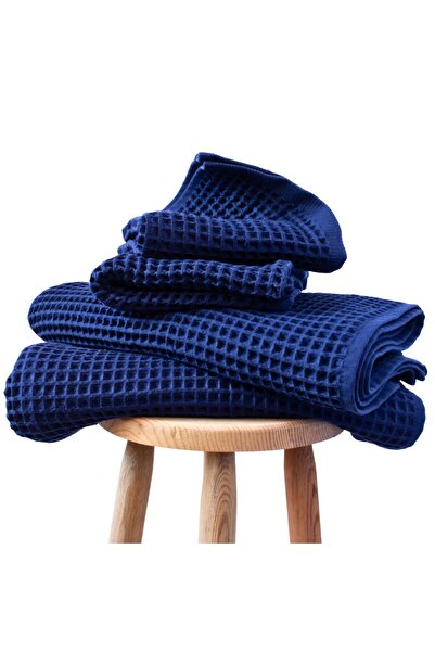 Püskül Tekstil Luxury 4-Piece Waffle Weave Towel Set (2 Bath + 2 Hand), 100% ...