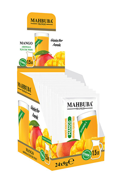 Mahbuba Mango Aromalı Soğuk Toz İçecek 24x9gr