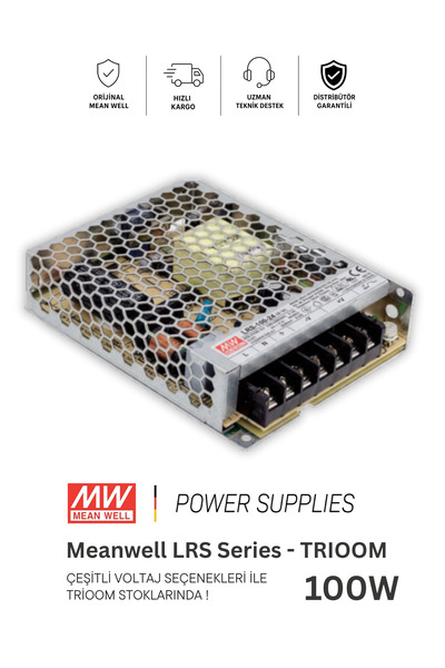 Meanwell LRS-100-12 (100w 8,5 Amper) SMPS Güç Kaynağı