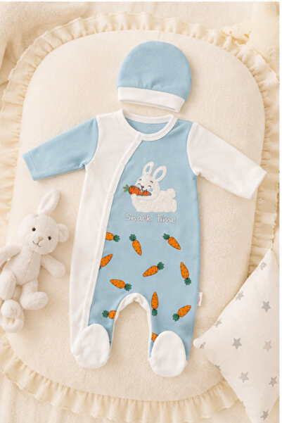 Bamoola 100% Cotton Premium 2-Piece Baby Romper Set (Romper + Hat)