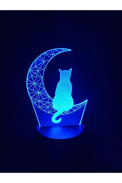 CTC 3D Kedi Figürlü Gece Lambası